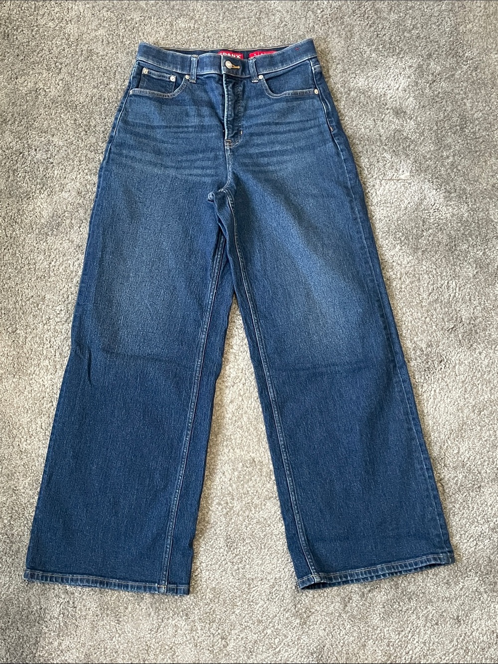 EC SPANXshape® Authentic 360 Wide Leg Jeans - Dark Wash - Size Medium (8-10)